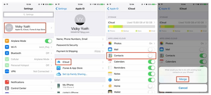 transfer contacts to iPhone 11