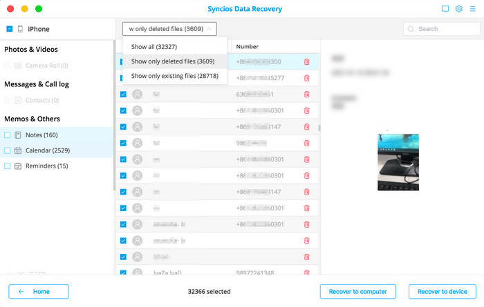 preview icloud contents on panfone program
